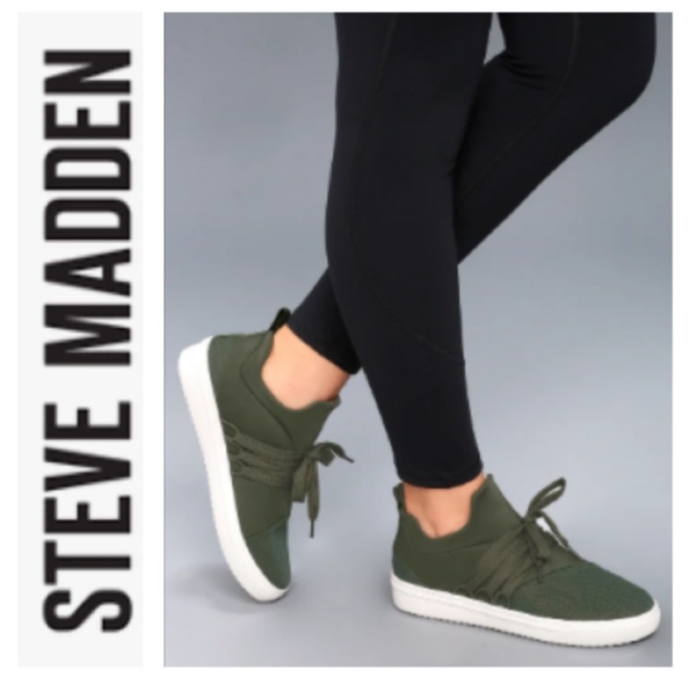 Steve Madden Lancer sneakers in olive (8.5)